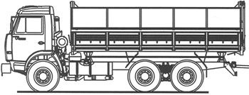 Камаз с прицепом рисунок